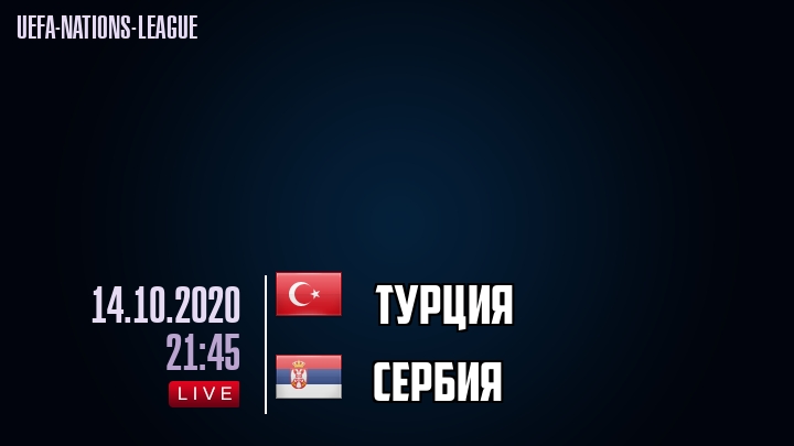 Турция - Сербия - смотреть онлайн 14 октября 2020