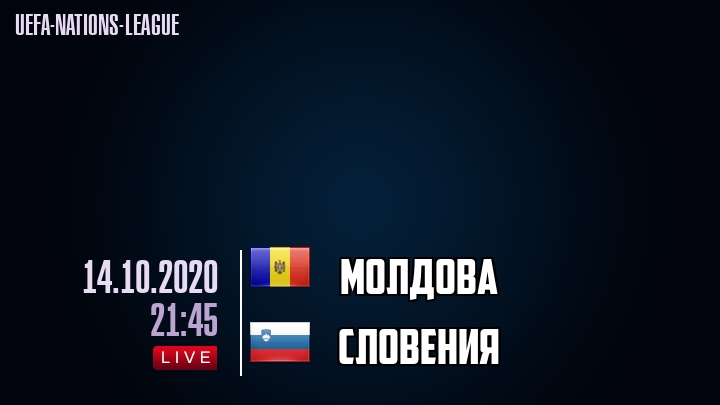 Молдова - Словения - смотреть онлайн 14 октября 2020