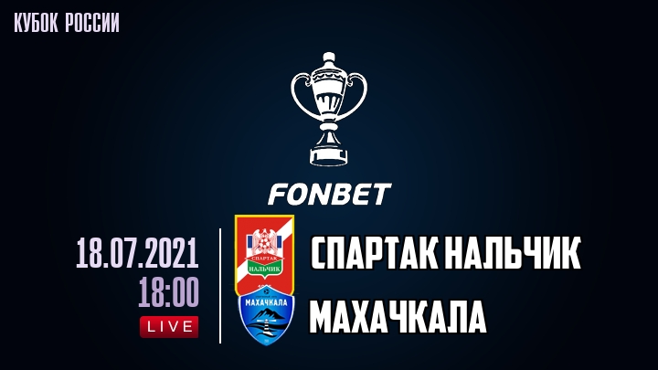 Спартак Нальчик — Махачкала, смотреть онлайн 18 июля 2021