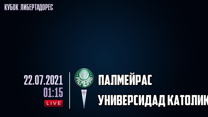 Палмейрас - Универсидад Католика Сантьяго - смотреть онлайн 22 июля 2021