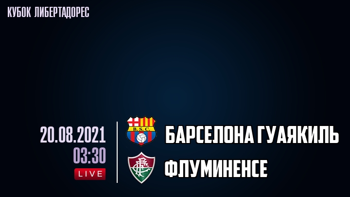 Барселона Гуаякиль - Флуминенсе - смотреть онлайн 20 августа 2021