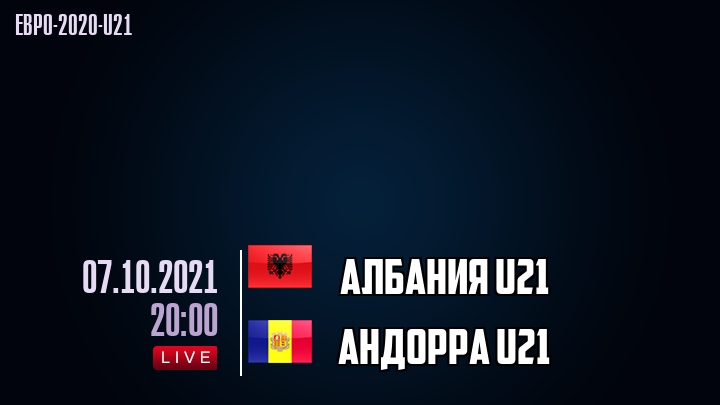 Албания U21 - Андорра U21 - смотреть онлайн 7 октября 2021