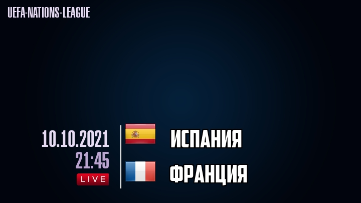 Испания - Франция - смотреть онлайн 10 октября 2021