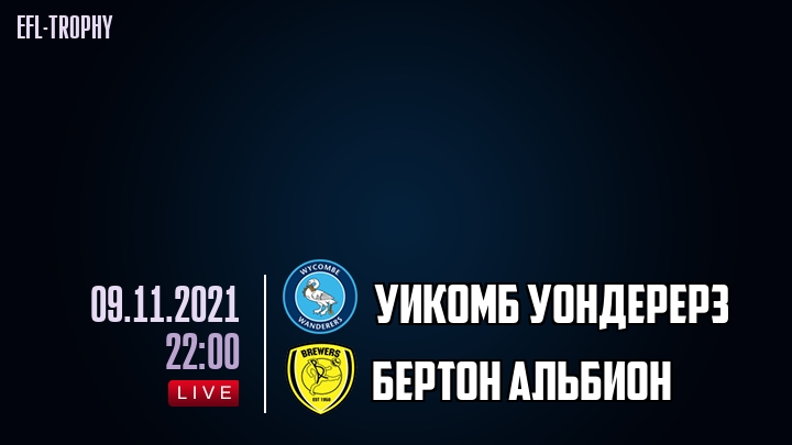 Уикомб Уондерерз - Бертон Альбион - смотреть онлайн 9 ноября 2021