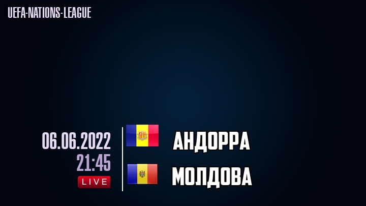 Андорра - Молдова - смотреть онлайн 6 июня 2022