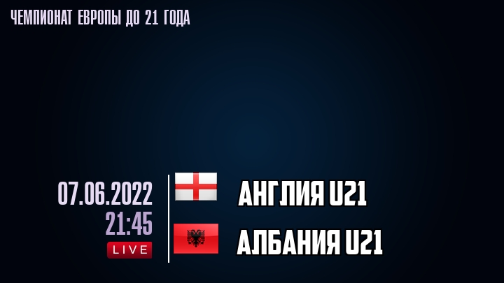 Англия U21 — Албания U21, смотреть онлайн 7 июня 2022