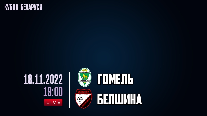 Гомель - Белшина - смотреть онлайн 18 ноября 2022