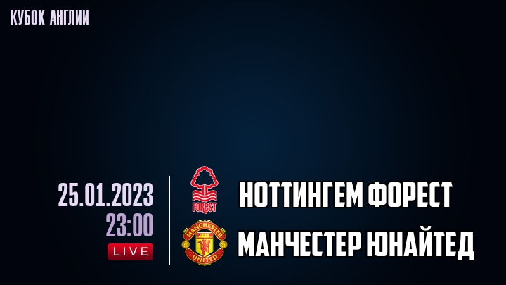 Ноттингем Форест - Манчестер Юнайтед - смотреть онлайн 25 января
