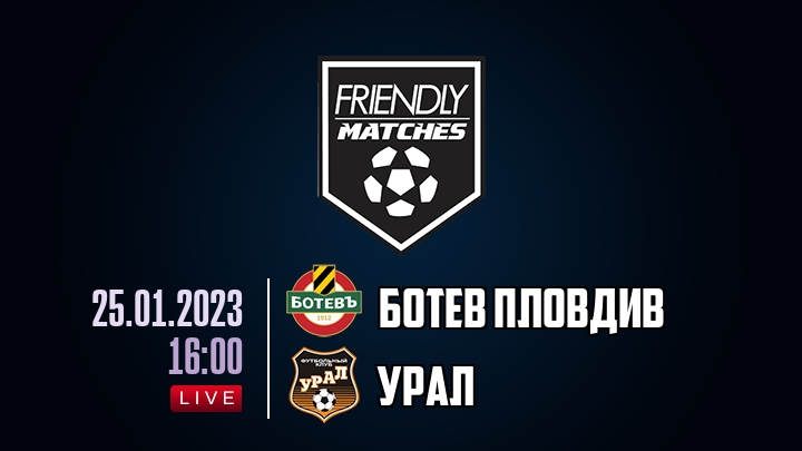 Ботев Пловдив — Урал, смотреть онлайн 25 января 2023