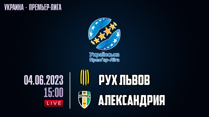 Рух Львов — Александрия, смотреть онлайн 4 июня 2023