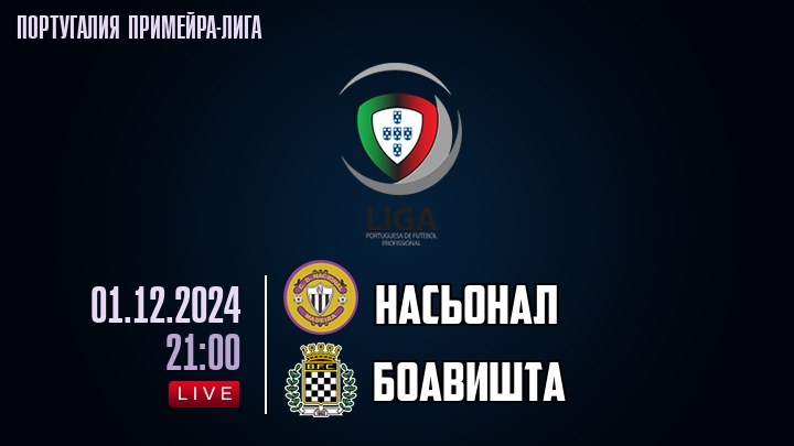 Насьонал - Боавишта - смотреть онлайн 1 декабря 2024