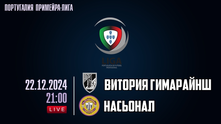 Витория Гимарайнш - Насьонал - смотреть онлайн 22 декабря 2024