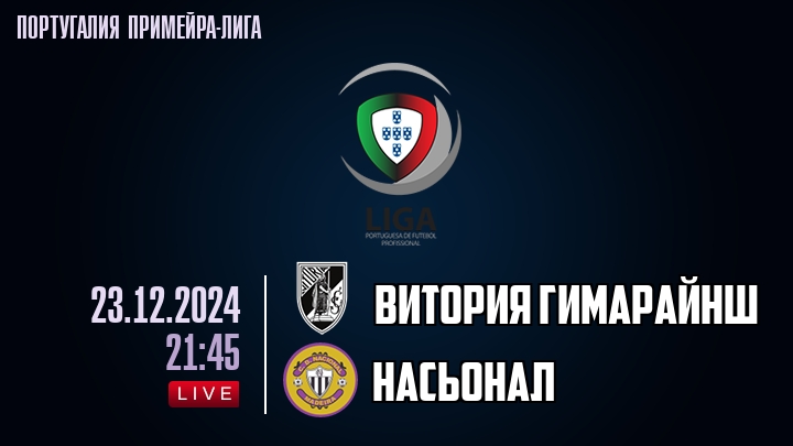 Витория Гимарайнш - Насьонал - смотреть онлайн 23 декабря 2024