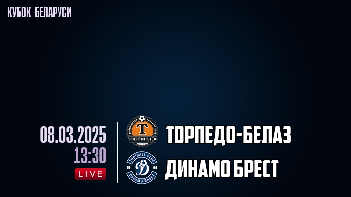 Торпедо-БелАЗ — Динамо Брест, смотреть онлайн 8 марта 2025