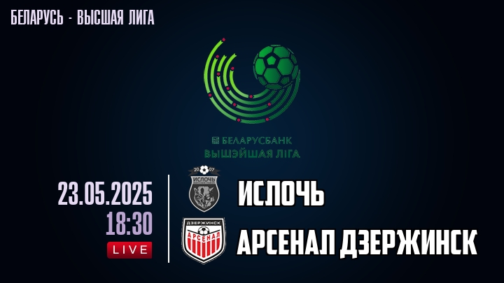 Ислочь — Арсенал Дзержинск, смотреть онлайн 23 мая 2025