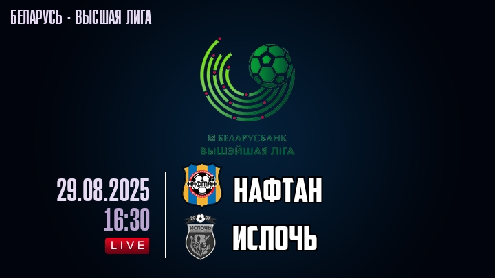 Нафтан — Ислочь, смотреть онлайн 29 августа 2025