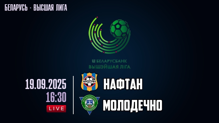 Нафтан — Молодечно, смотреть онлайн 19 сентября 2025