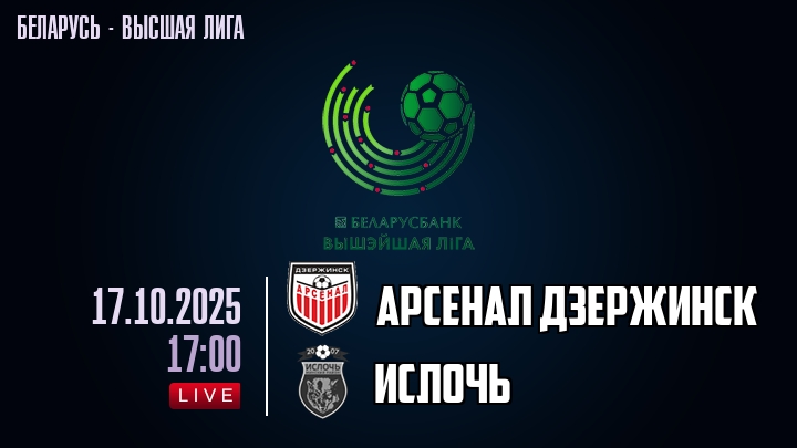 Арсенал Дзержинск — Ислочь, смотреть онлайн 17 октября 2025