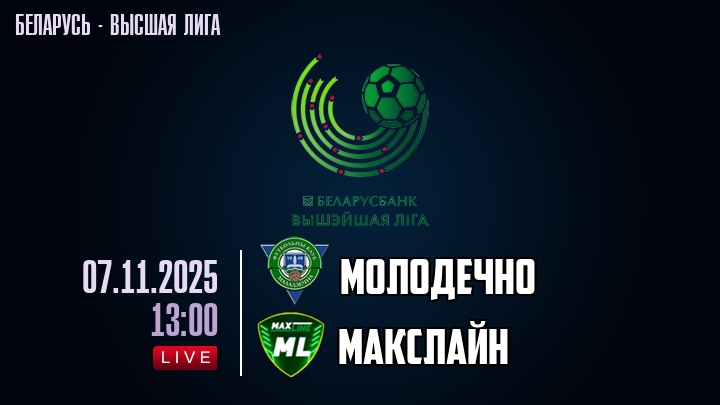 Молодечно — Макслайн, смотреть онлайн 7 ноября 2025