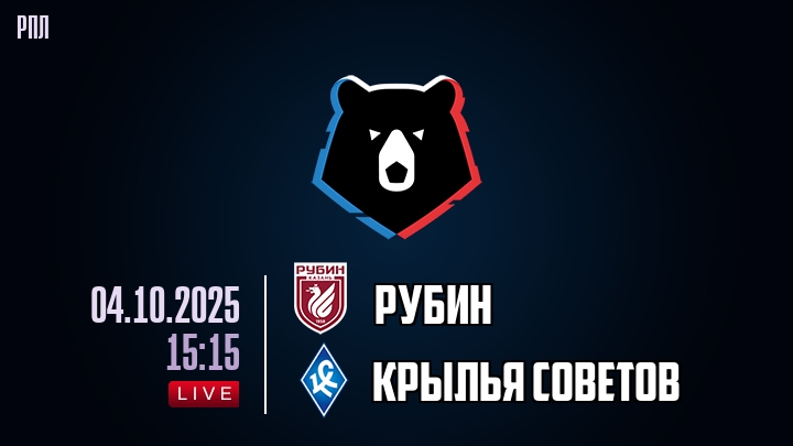 Рубин — Крылья Советов, смотреть онлайн 4 октября 2025