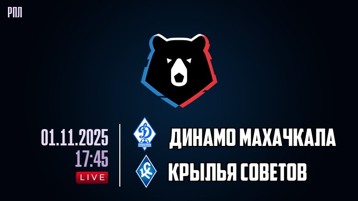 Динамо Махачкала — Крылья Советов, смотреть онлайн 1 ноября 2025