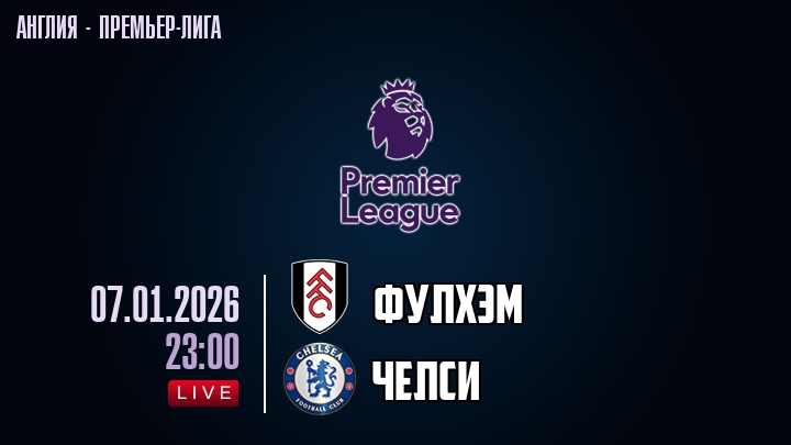 Фулхэм — Челси, смотреть онлайн 7 января 2026