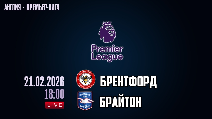 Брентфорд — Брайтон, смотреть онлайн 21 февраля 2026