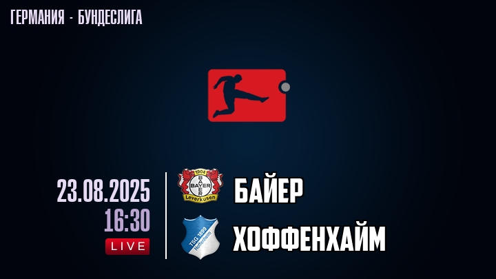 Байер — Хоффенхайм, прогноз матча от 23 августа 2025