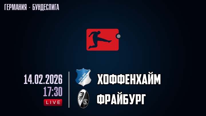 Хоффенхайм — Фрайбург, смотреть онлайн 14 февраля 2026