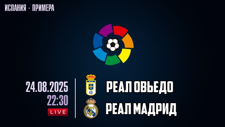 Реал Овьедо — Реал Мадрид, прогноз матча от 24 августа 2025