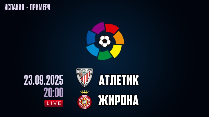 Атлетик — Жирона, смотреть онлайн 23 сентября 2025