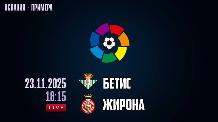 Бетис — Жирона, смотреть онлайн 23 ноября 2025