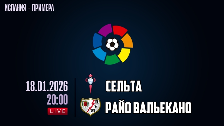 Сельта — Райо Вальекано, смотреть онлайн 18 января 2026