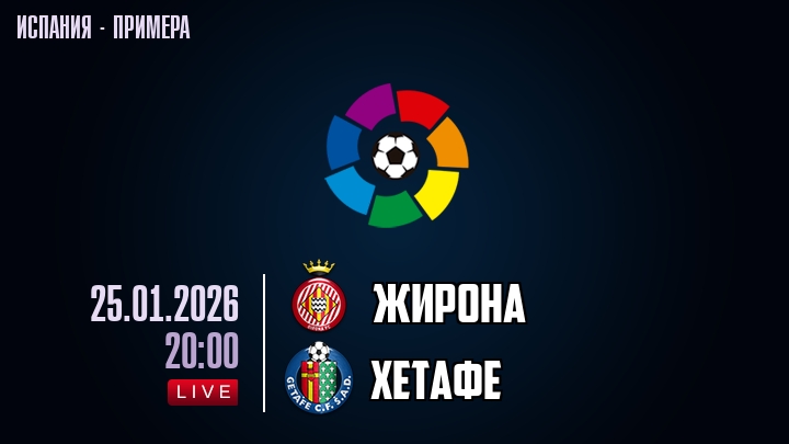 Жирона — Хетафе, смотреть онлайн 25 января 2026