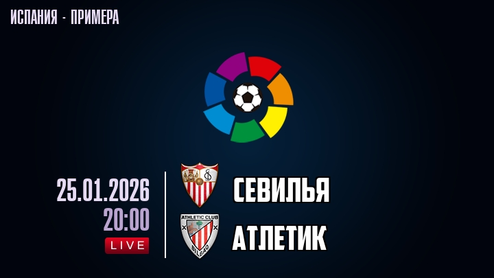 Севилья — Атлетик, смотреть онлайн 25 января 2026