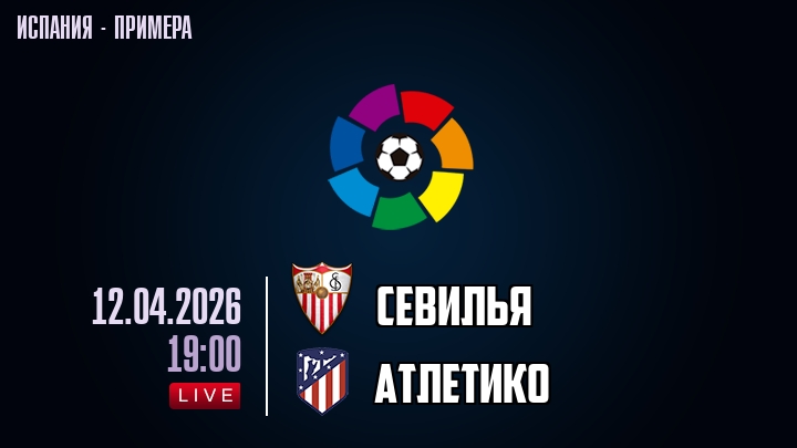 Севилья — Атлетико, смотреть онлайн 12 апреля 2026