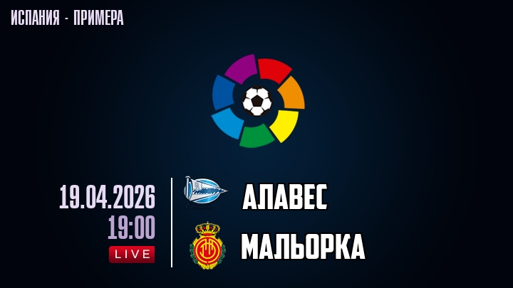 Алавес — Мальорка, смотреть онлайн 19 апреля 2026