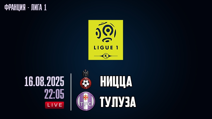 Ницца — Тулуза, смотреть онлайн 16 августа 2025