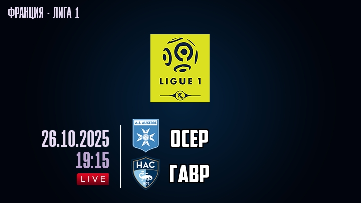 Осер — Гавр, прогноз матча от 26 октября 2025