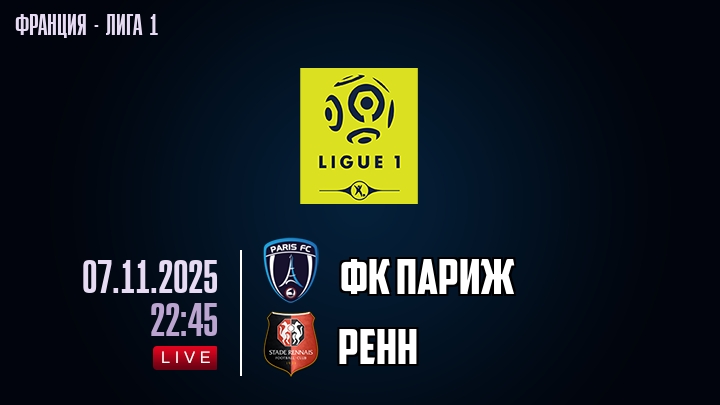 ФК Париж — Ренн, смотреть онлайн 7 ноября 2025