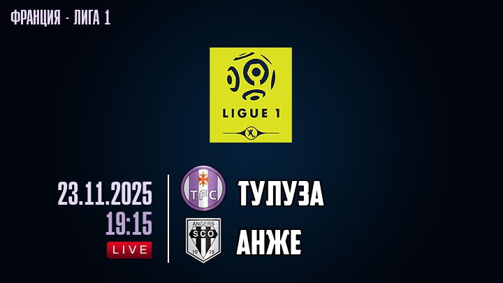 Тулуза — Анже, смотреть онлайн 23 ноября 2025