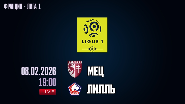 Мец — Лилль, смотреть онлайн 8 февраля 2026