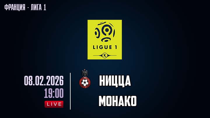 Ницца — Монако, смотреть онлайн 8 февраля 2026