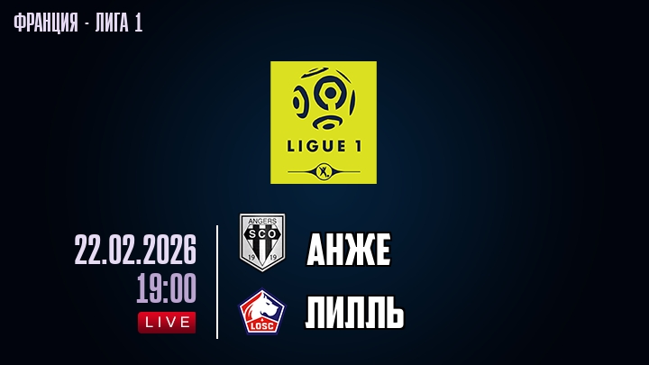 Анже — Лилль, смотреть онлайн 22 февраля 2026