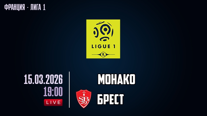 Монако — Брест, смотреть онлайн 15 марта 2026