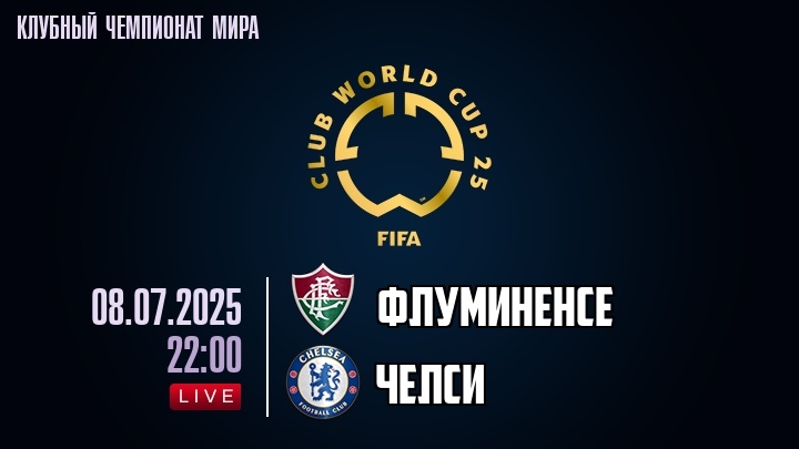 Флуминенсе — Челси, смотреть онлайн 8 июля 2025
