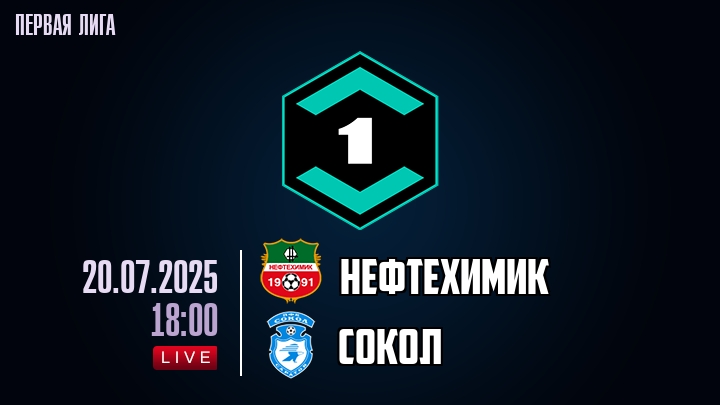 Нефтехимик — Сокол, смотреть онлайн 20 июля 2025