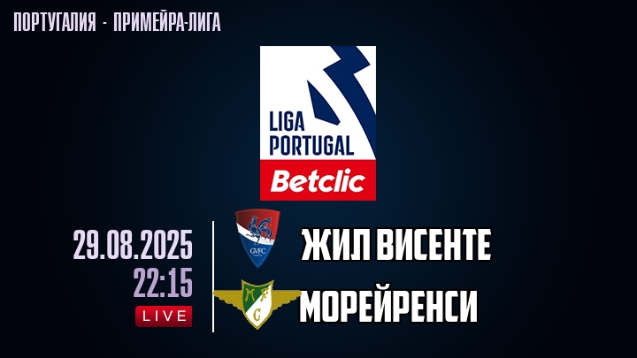 Жил Висенте — Морейренси, смотреть онлайн 29 августа 2025