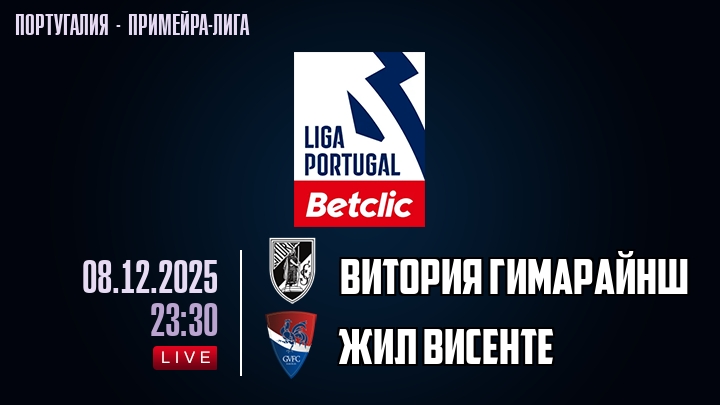 Витория Гимарайнш — Жил Висенте, смотреть онлайн 7 декабря 2025