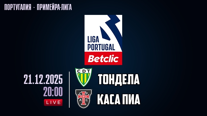 Тондела — Каса Пиа, смотреть онлайн 21 декабря 2025